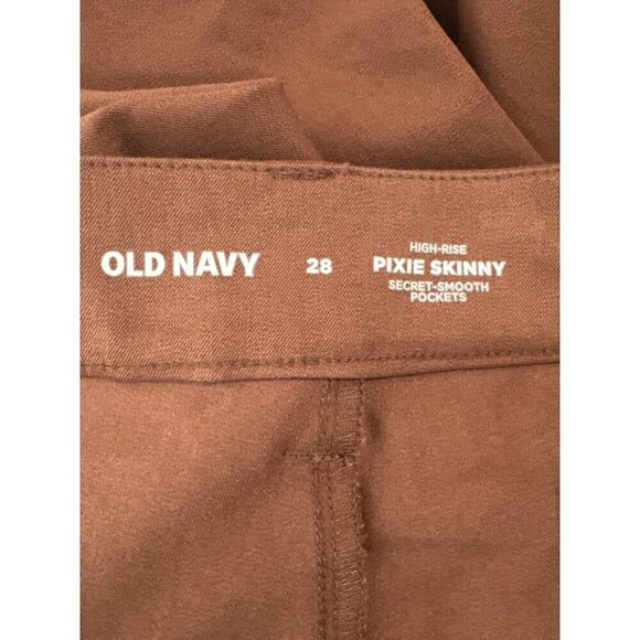 NWT Old Navy women's brown high rise pixie plus size 28 - Picture 8 of 12